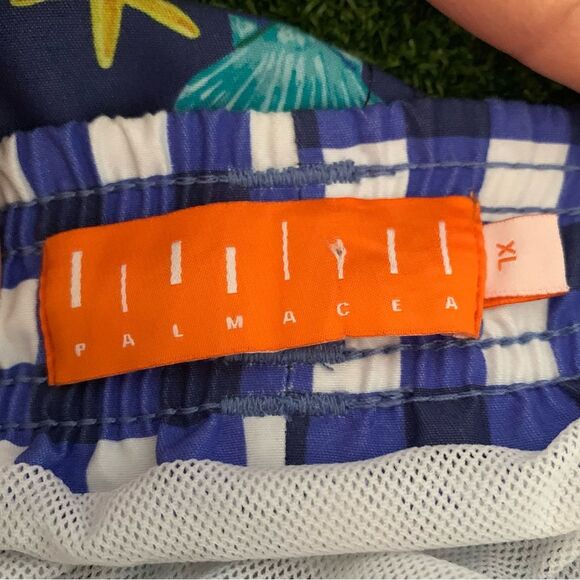 Palmacea men’s starfish and seashell print swim trunks short size X-Large - Picture 6 of 8